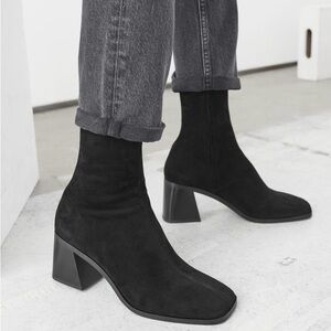 Black Suede Sock Boots